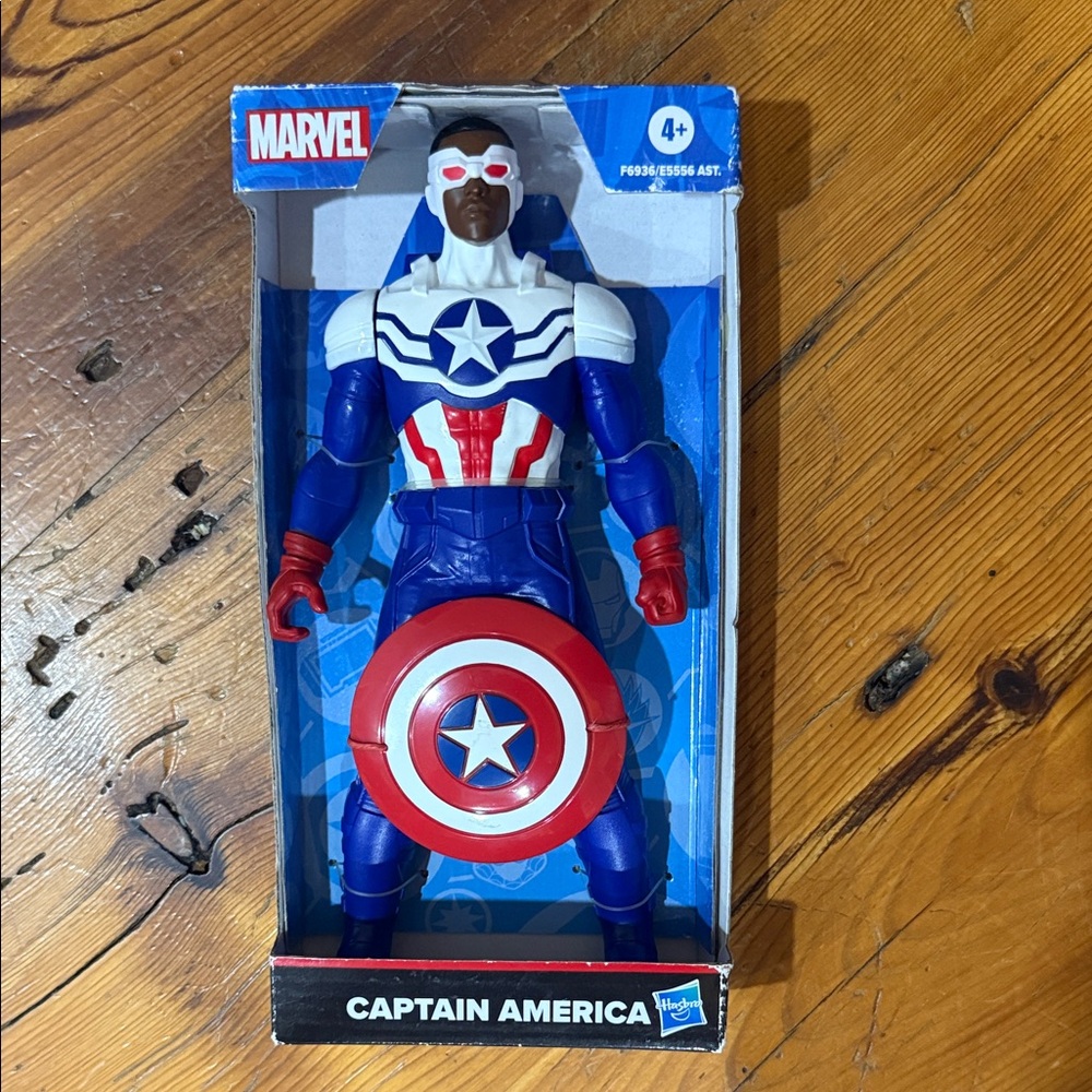 Captain America Action Figure (9") with Shield Marvel Mighty Hero Series NIB